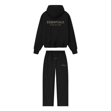 ESSENTIALS BLACK TRACKSUIT
