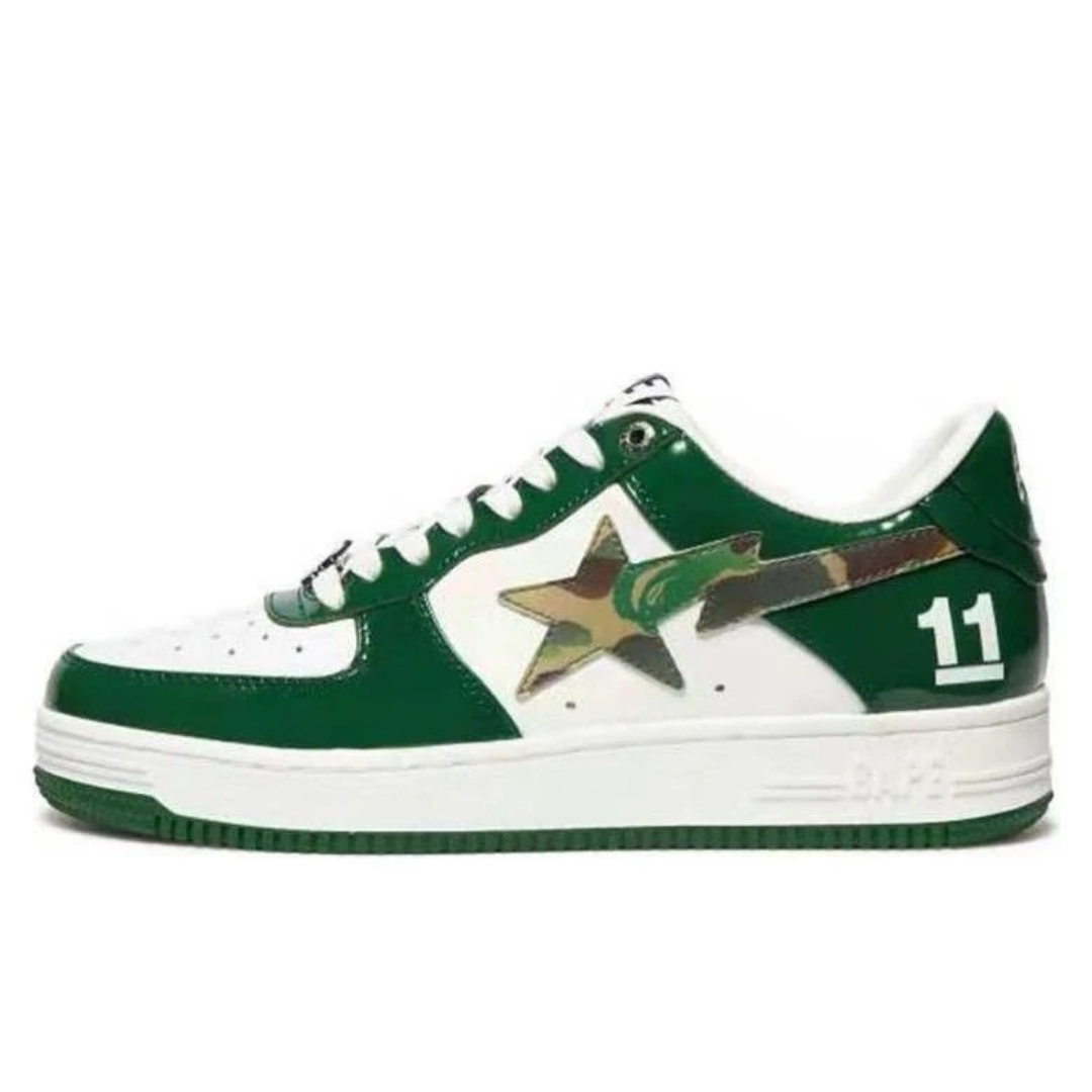 ELADÉLE BAPE BAPESTA DARK GREEN CAMO WHITE
