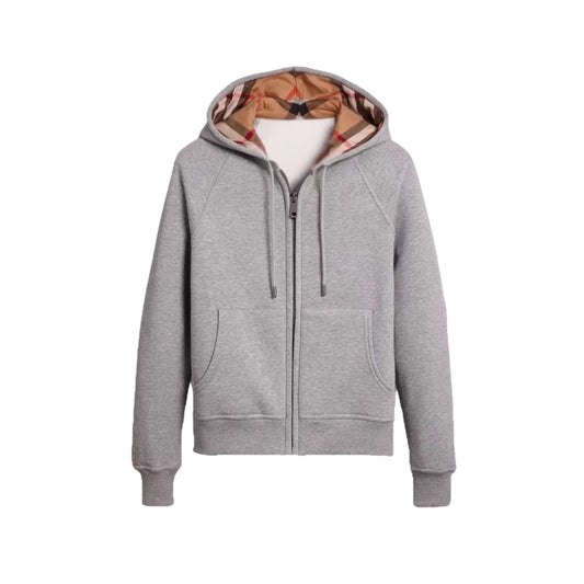 CHEQUERED ZIP HOODIE