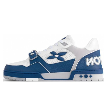 ELADÉLE MONOGRAM WHITE BLUE TRAINER