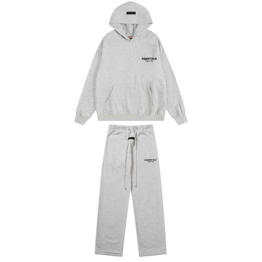 ESSENTIALS RELAXED LIGHT GREY TRACKSUIT