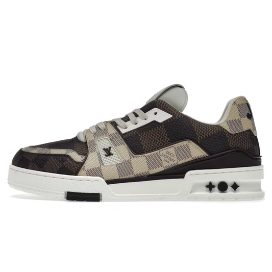 ELADÉLE MONOGRAM BROWN DAMIER TRAINER