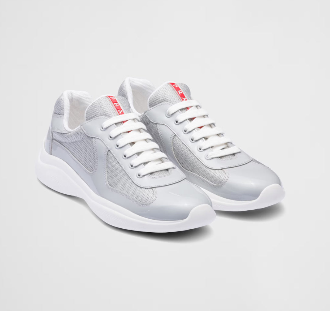 ELADÉLE LEDER AMERICAS CUP PATENT - GREY/SILVER